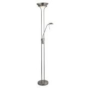 (R6M) 3x The Lighting Company Silver Father & Child Floor Lamp