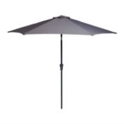 (R10B) Mixed Lot. 3 Items. 1x 2.7M Crank & Tilt Parasol Dark Grey, 1x La Hacienda Electric Heater