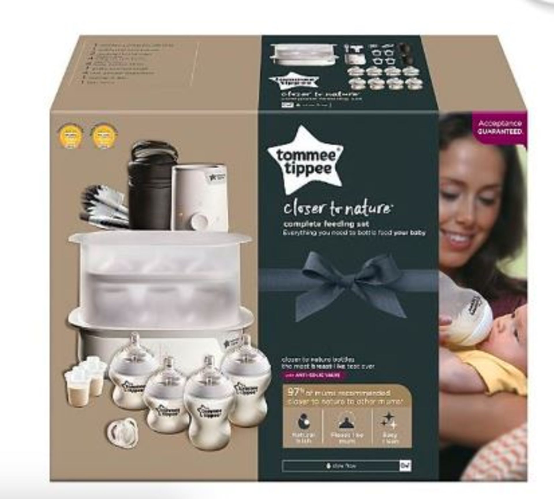 (R5K) Baby. 2x Tommee Tippee Closer To Nature Complete Feeding Set