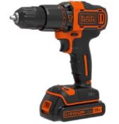 (R10K) 2x Black & Decker Cordless Drill 18V. (2x 18V Battery, 1x Battery Charger)