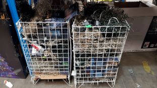 (R5J) Lighting / Christmas. Contents Of 2 Baskets. A Large Quantity Of Mixed String LED Lighting.