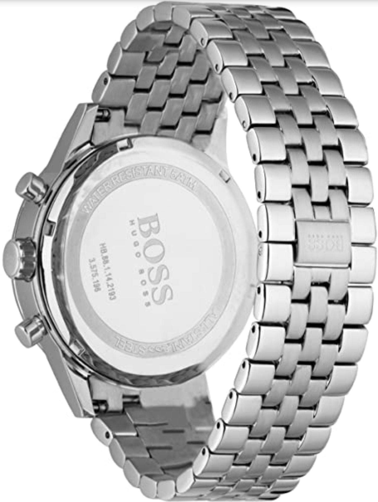 Hugo Boss 1512445 Men's Aeroliner Silver Bracelet Chronograph Watch  Model: HB 1512445.Case: - Image 5 of 5