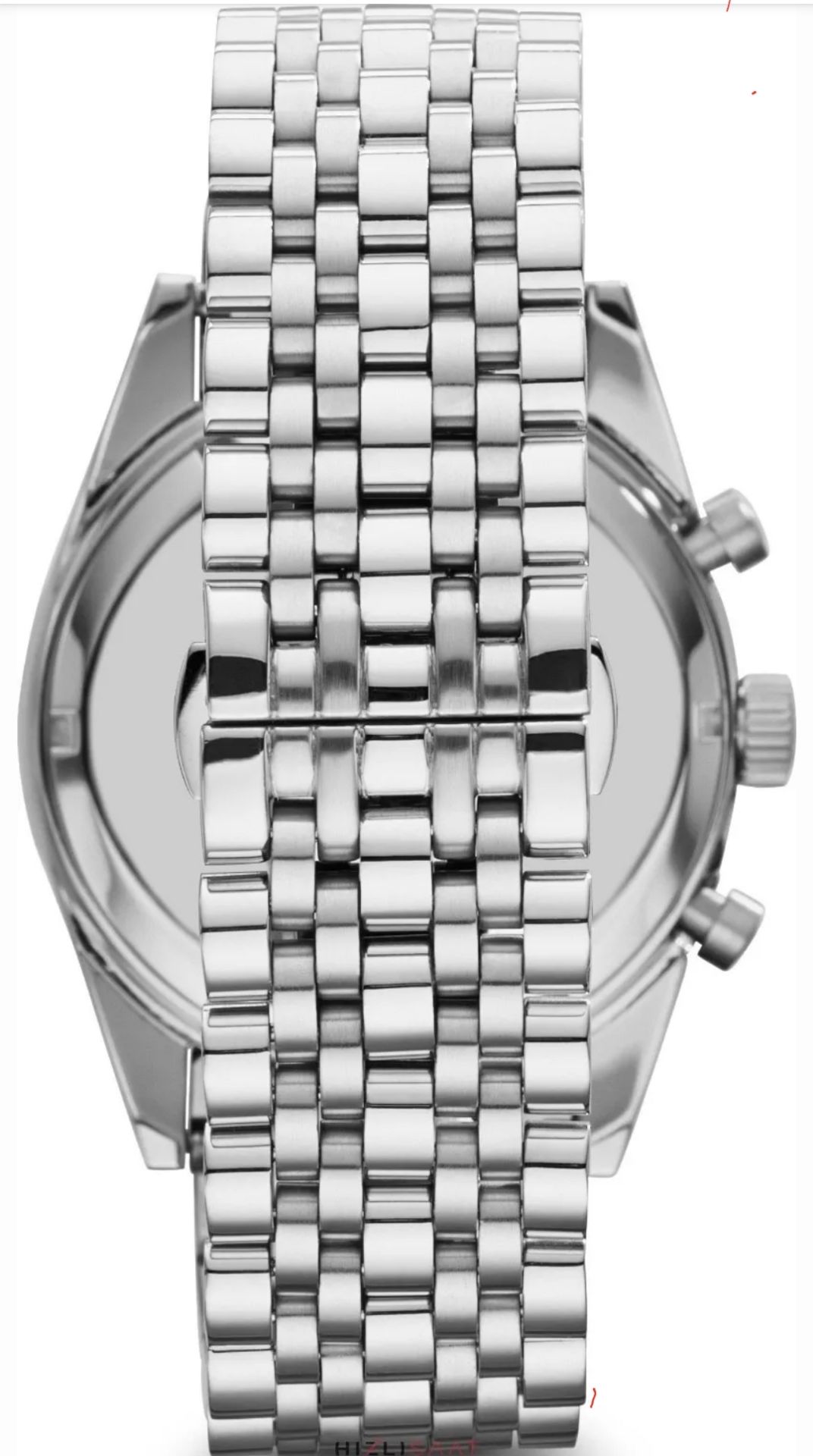 Emporio Armani AR5988 Men's Tazio Black Dial Silver Bracelet Chronograph Watch     Emporio Armani Is - Image 8 of 10