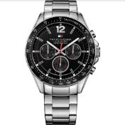 Tommy Hilfiger 1791104 Men's Luke Silver Strap Quartz Chronograph Watch  Tommy Hilfiger Luke 1791104