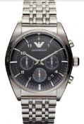 Emporio Armani AR0373 Men's Silver Bracelet Quartz Chronograph Watch Model: AR0373.Case: Stainless