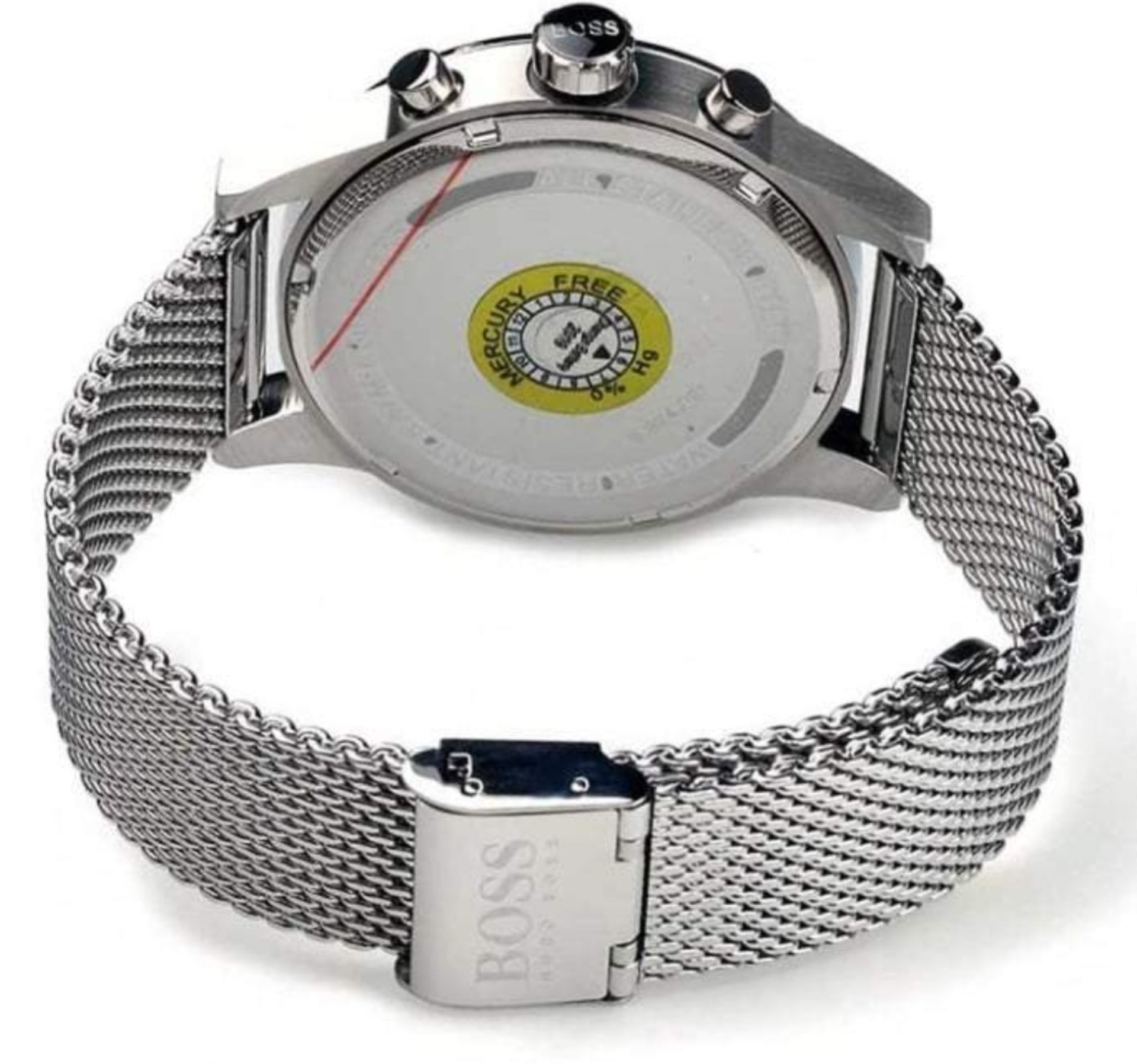 Hugo Boss 1513441 Men's Jet Blue Dial Silver Mesh Band Chronograph Watch  Model: 1513441.Case: - Image 5 of 5