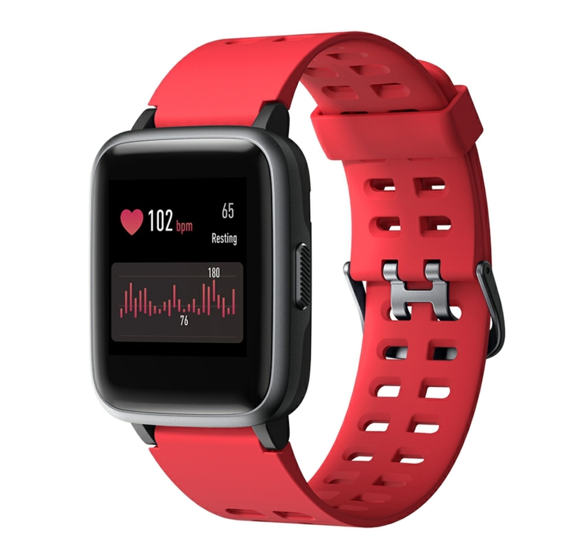 Brand New Unisex Fitness Tracker Watch Id205 Red Strap  About This Item 1.3-Inch LCD Colour - Image 2 of 34