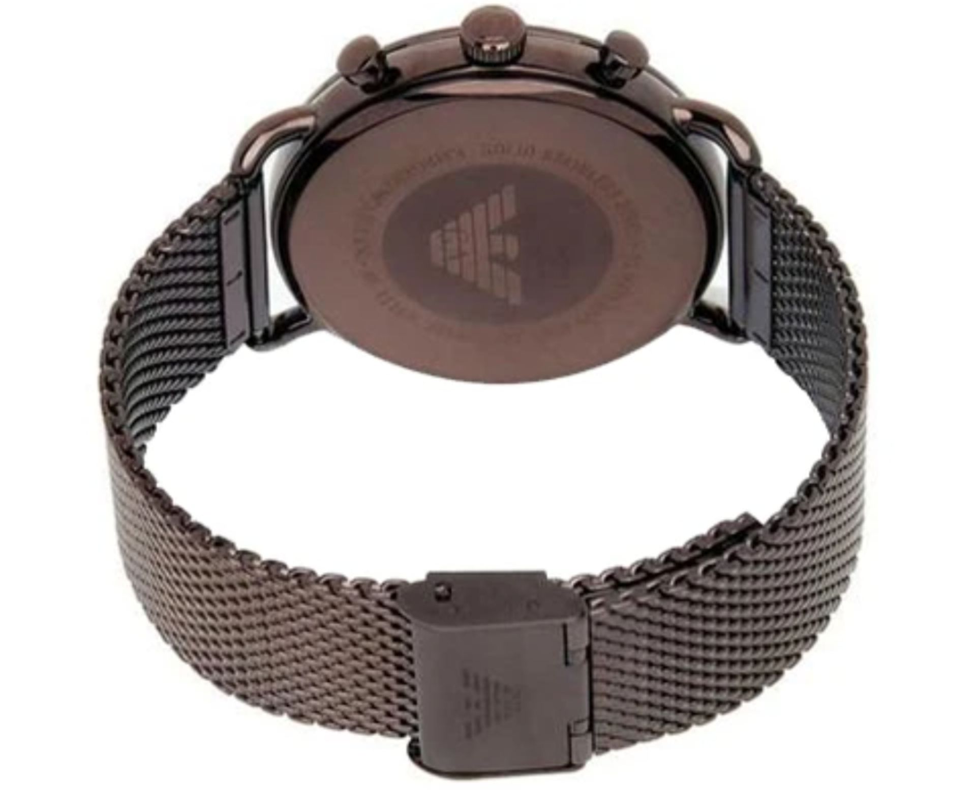 Emporio Armani AR11169 Men's Brown Mesh Band Chronograph Watch                     Emporio Armani Is - Image 2 of 5