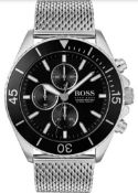 Hugo Boss 1513701 Men's Ocean Edition Silver Mesh Band Quartz Chronograph Watch  Brand: Hugo Boss.