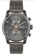 Hugo Boss 1513837 Men's Skymaster Grey Mesh Band Quartz Chronograph Watch  Brand Hugo Boss.Case