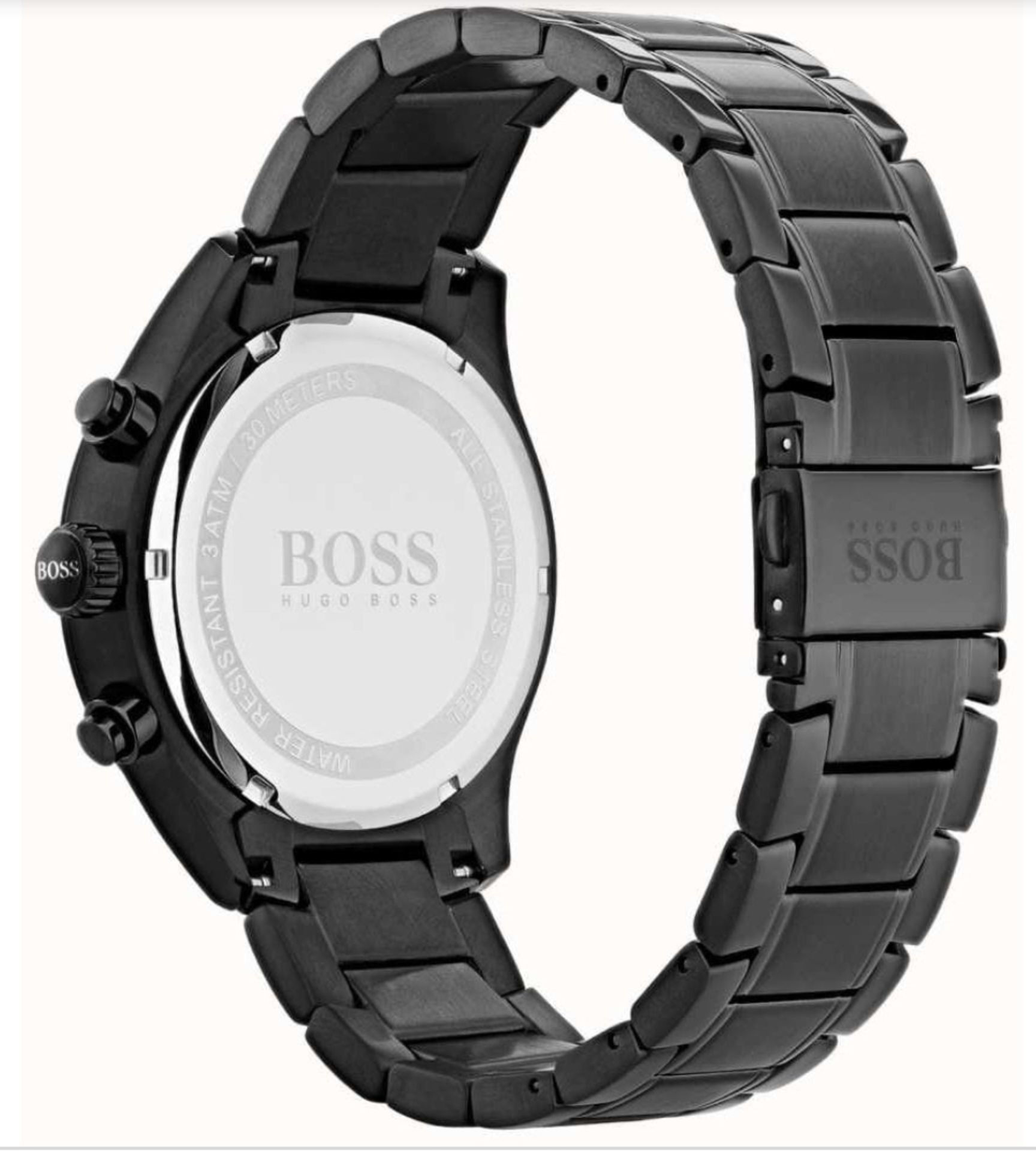 Hugo Boss 1513578 Men's Grand Prix Black Stainless Steel Bracelet Chronograph Watch  Model: HB - Image 3 of 6