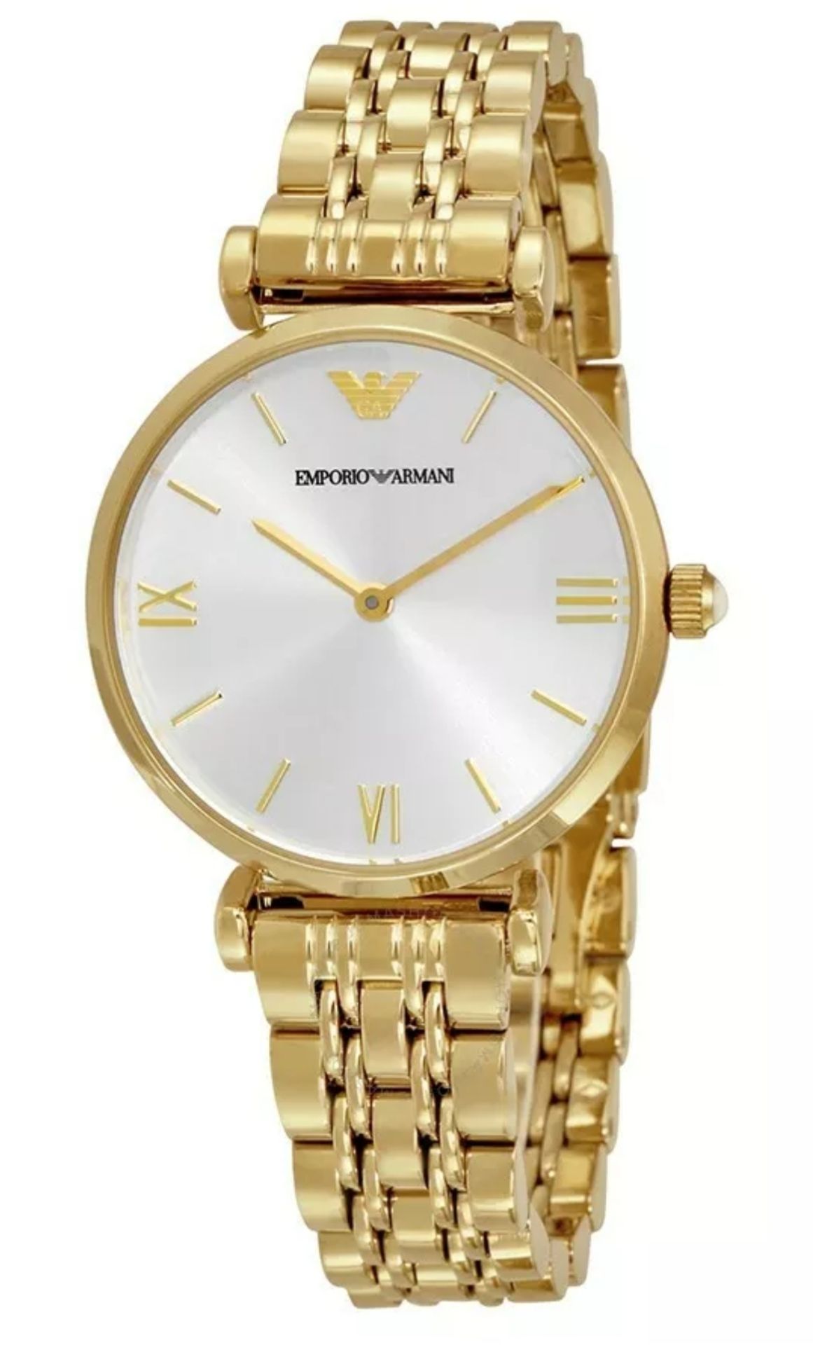 Emporio Armani AR1877 Ladies Gianni T-Bar Gold Tone Bracelet Designer Quartz Watch     Emporio