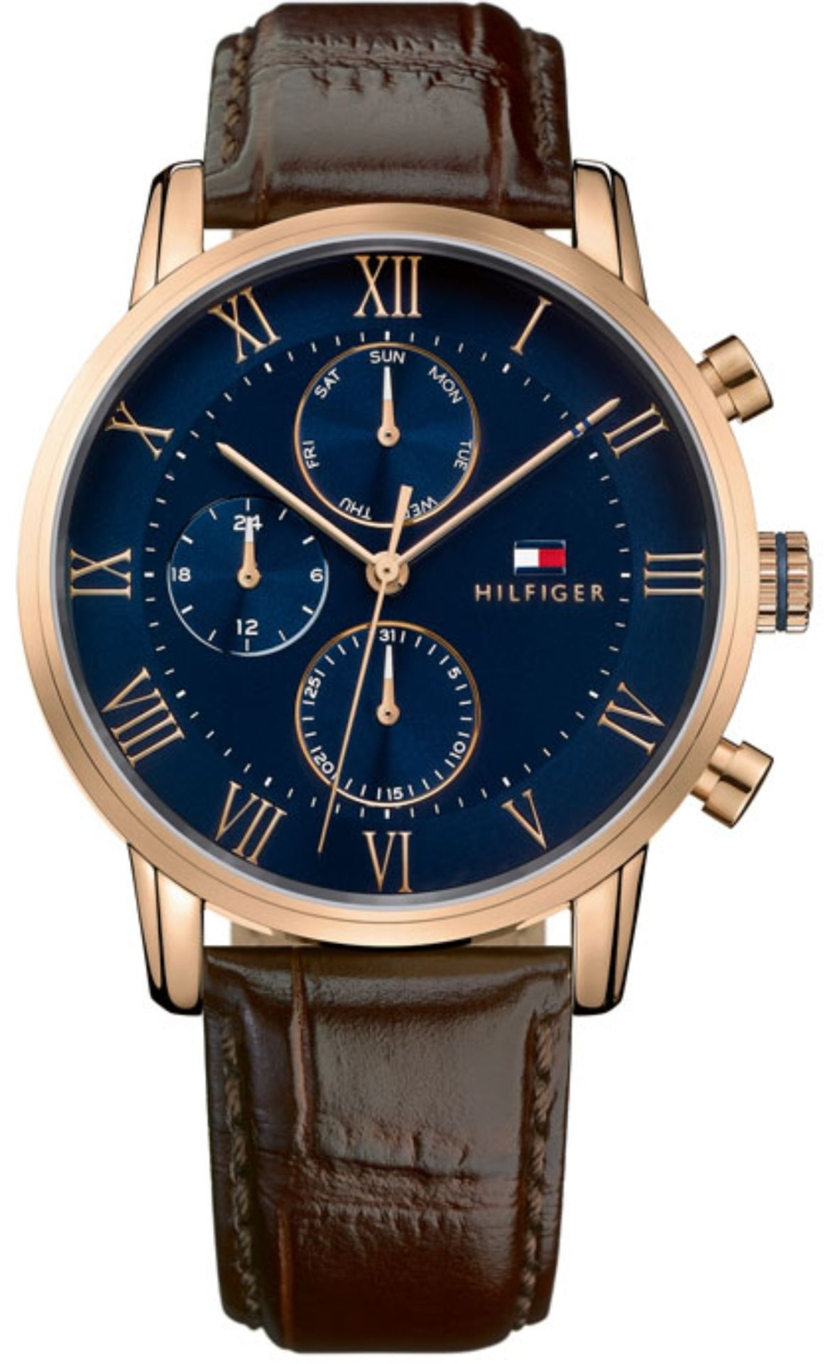 Tommy Hilfiger 1791399 Kane Rose Gold Tone Chronograph Men's Watch  Sleek And Luxurious, This