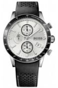 Hugo Boss 1513403 Men's Rafale Black Leather Strap Chronograph Watch  Model: HB 1513403.Case: