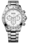 Hugo Boss Men's Ikon Silver Bracelet Chronograph Watch 1512962  Rugged And Purposeful Whilst