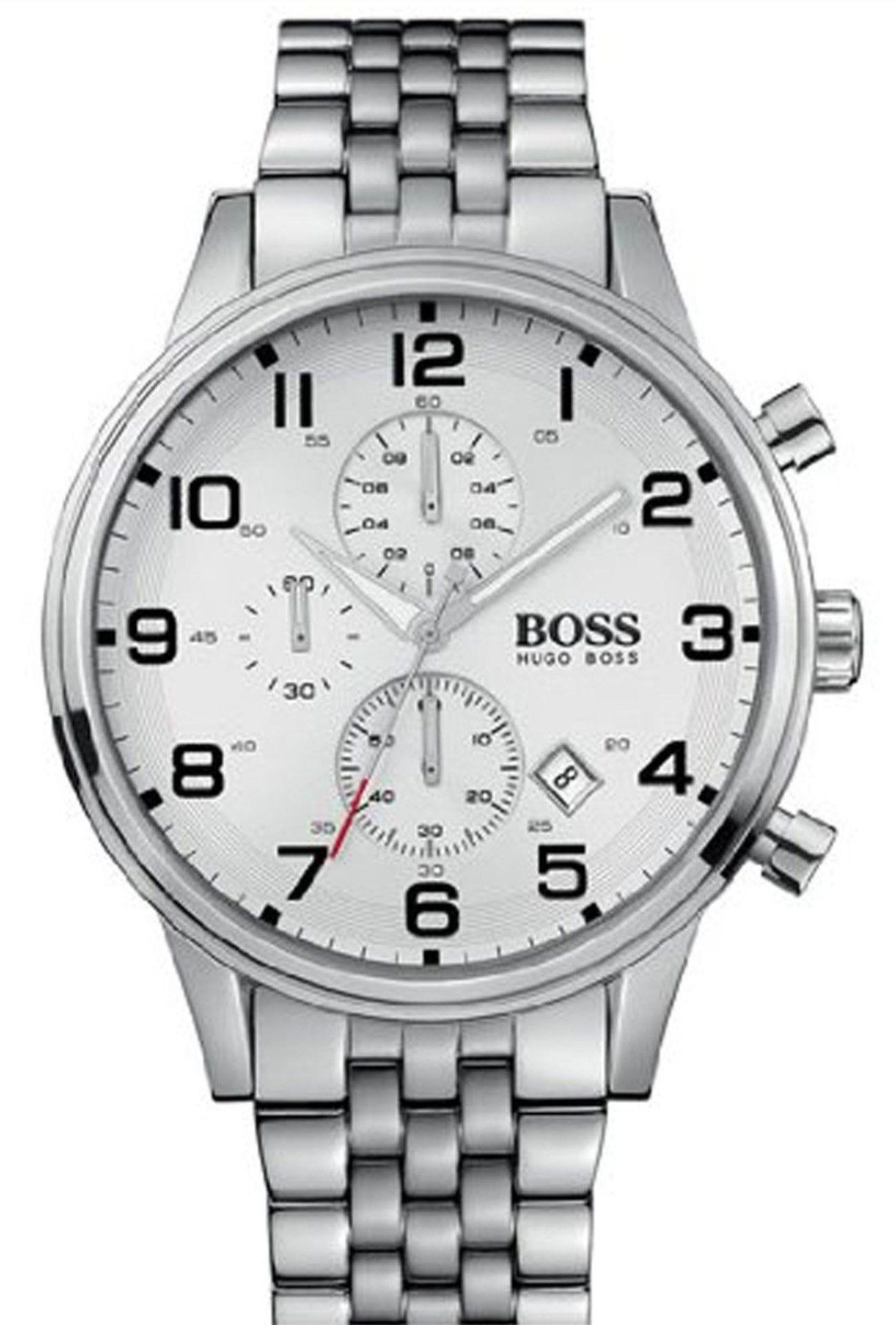 Hugo Boss 1512445 Men's Aeroliner Silver Bracelet Chronograph Watch  Model: HB 1512445.Case: - Image 2 of 5