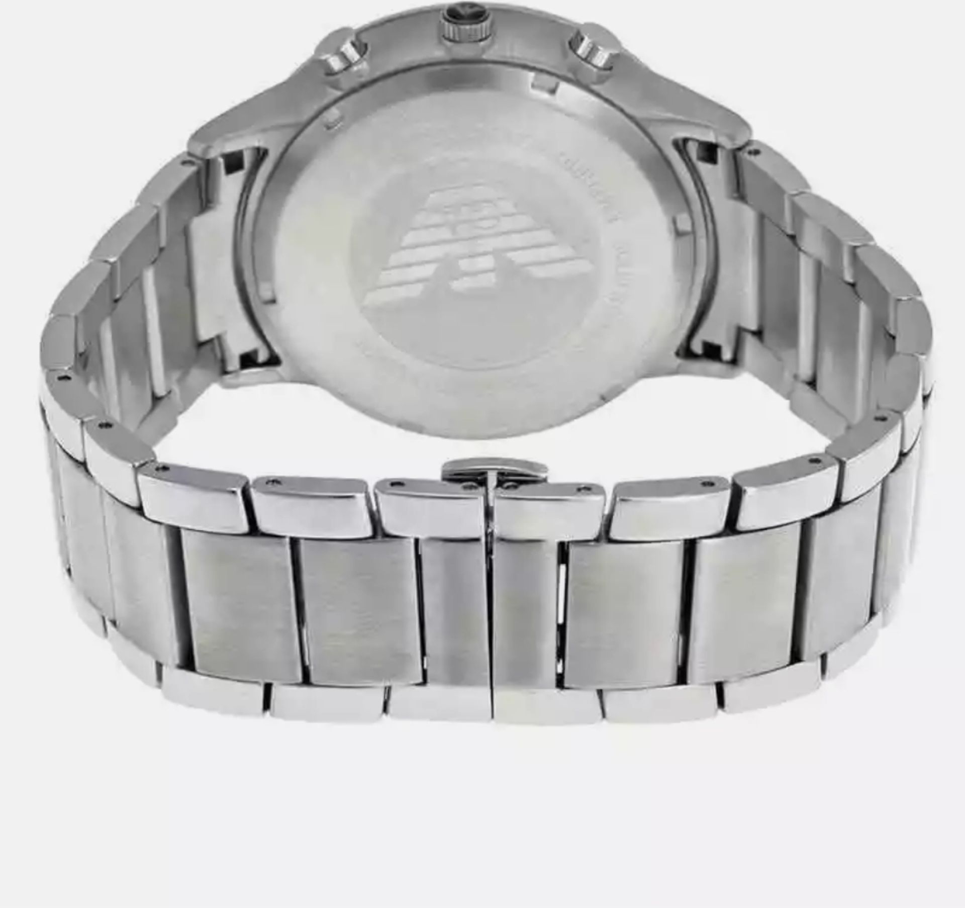 Emporio Armani AR2460 Men's Black Face Stainless Steel Bracelet Chronograph Watch     Emporio Armani - Image 4 of 8