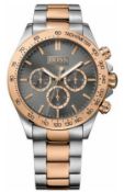 Hugo Boss 1513339 Men's Ikon Two Tone Rose Gold & Silver Chronograph Watch  Model: 1513339.Case: