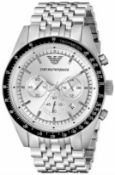 AR6073 Emporio Armani Men's Sportivo Silver Stainless Steel Chronograph Watch       Emporio Armani