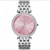 Michael Kors MK3352 Darci Pink & Silver Stainless Steel Ladies Watch  Brand: Michael Kors Model: