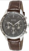 Hugo Boss 1513598 Men's Talent Brown Leather Strap Chronograph Watch  Hugo Boss Men's Chronograph