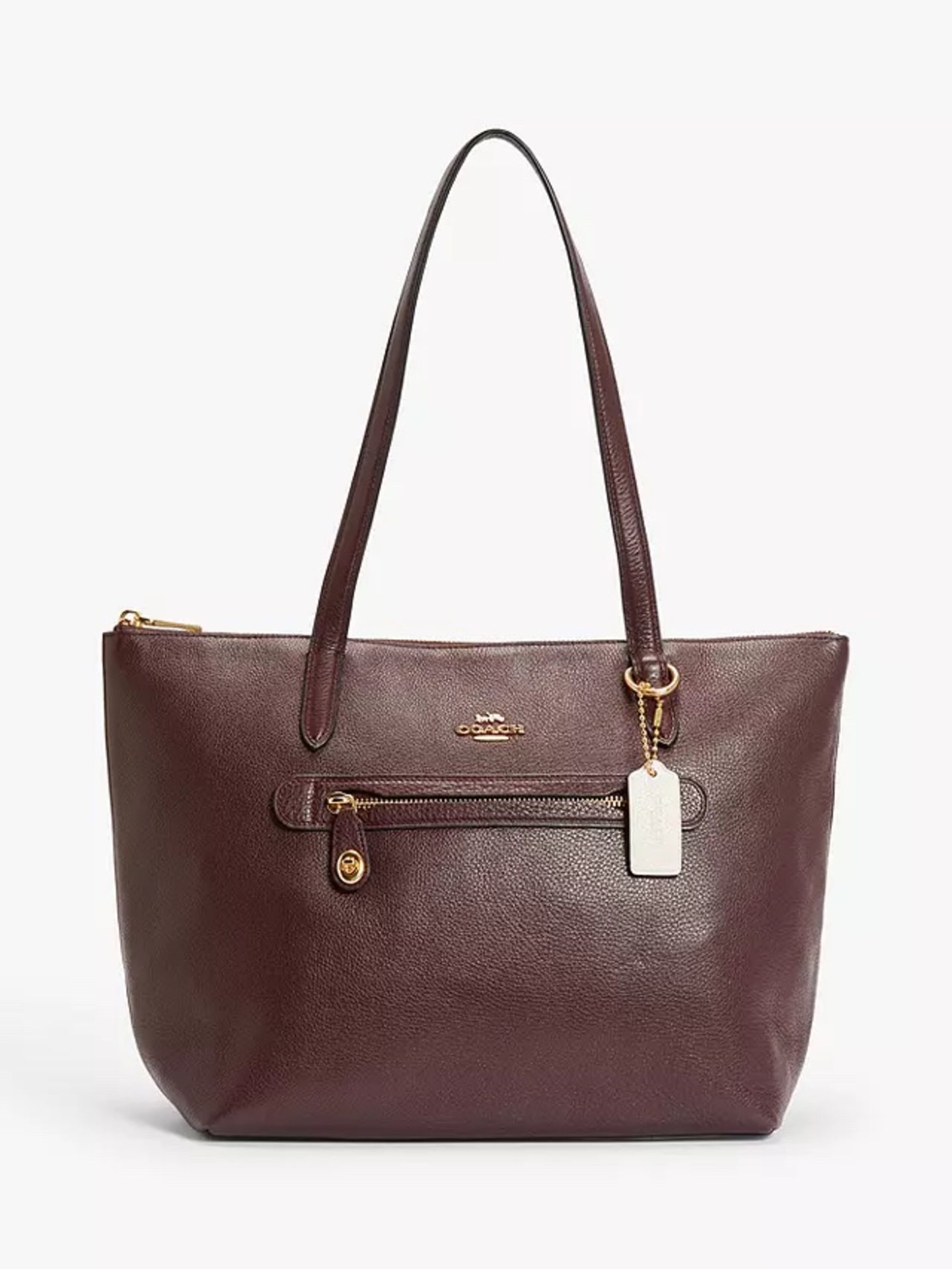 Coach Taylor Leather Zip Top Tote Bag