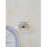 14ct yellow gold diamond set ring