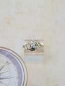 14ct yellow gold diamond set ring