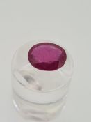 Ruby oval cut gemstone