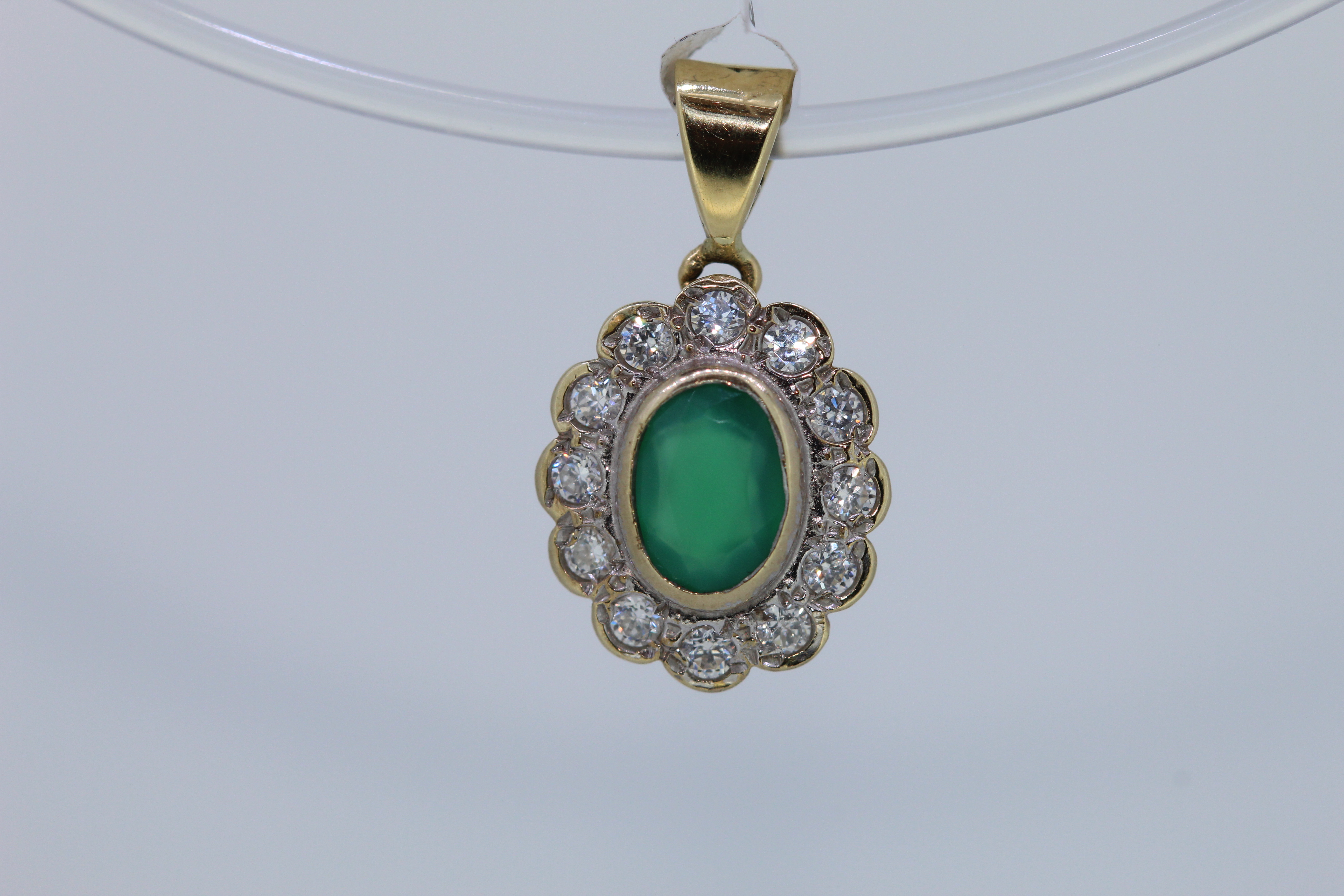 Yellow Gold Emerald And Diamond Pedant - Image 4 of 4