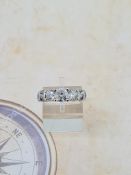 14ct white gold diamond set ring