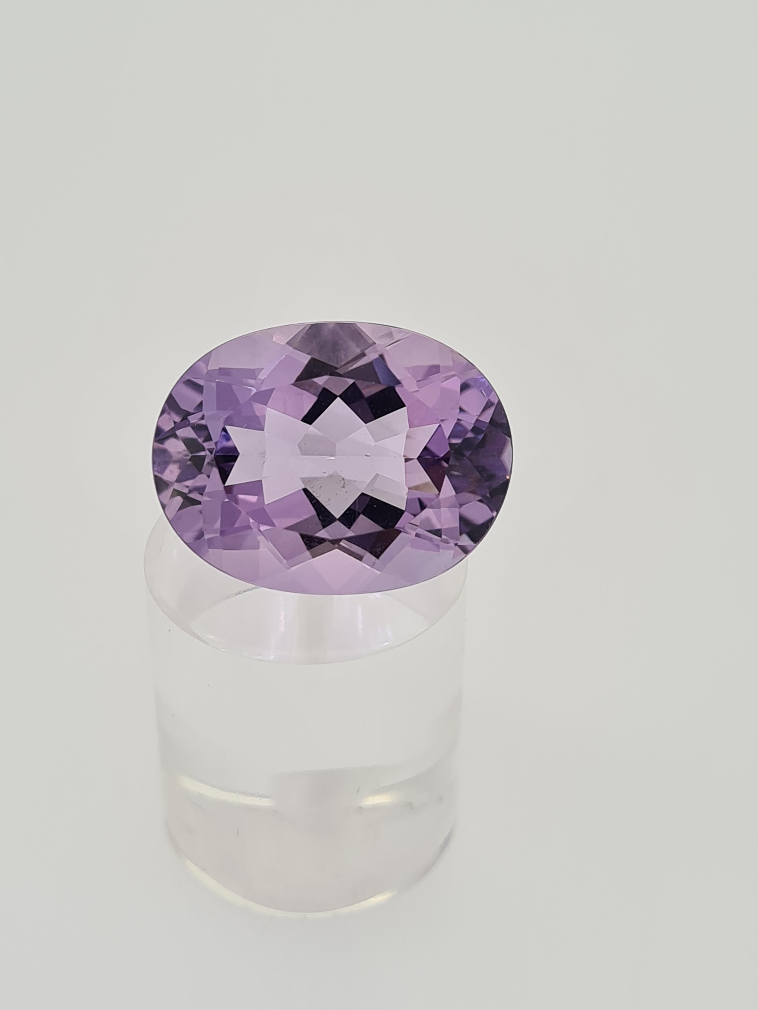 Amethyst oval cut gems stone