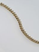 14ct yellow gold 4.35 carat diamond bracelet