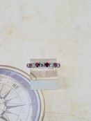 14ct white gold ruby and diamond eternity band