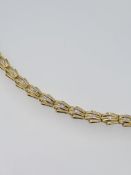 14ct yellow gold diamond set bracelet