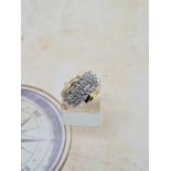14ct yellow gold cluster ring
