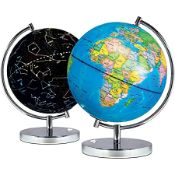 (R11F) 4x Brainstorm Toys 2 In 1 Globe Earth And Constellations