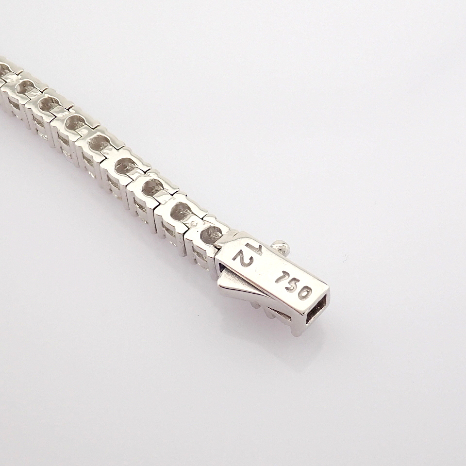 HRD Antwerp Certified 18K White Gold Diamond Bracelet (Total 5.3 Ct. Stone) 18K White Gold - Image 3 of 10