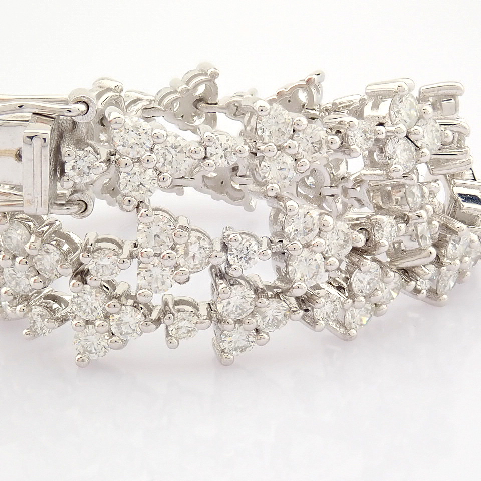 HRD Antwerp Certified 14K White Gold Diamond Bracelet (Total 2.81 Ct. Stone) 14K White Gold Bracelet - Image 6 of 18