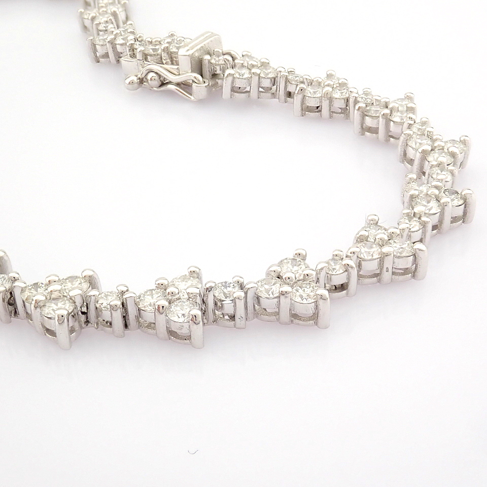 HRD Antwerp Certified 14K White Gold Diamond Bracelet (Total 2.81 Ct. Stone) 14K White Gold Bracelet - Image 16 of 18