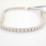 HRD Antwerp Certified 14K White Gold Diamond Bracelet (Total 2.06 Ct. Stone) 14K White Gold Bracelet