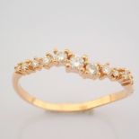 HRD Antwerp Certified 14K Rose/Pink Gold Diamond Ring (Total 0.21 Ct. Stone) 14K Rose/Pink Gold Ring