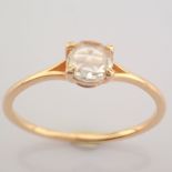 HRD Antwerp Certified 14K Rose/Pink Gold Diamond Ring (Total 0.2 Ct. Stone) 14K Rose/Pink Gold