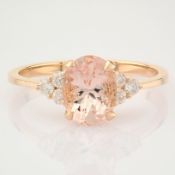 HRD Antwerp Certified 14K Rose/Pink Gold Diamond Ring (Total 1.21 Ct. Stone) 14K Rose/Pink Gold Ring