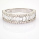 HRD Antwerp Certified 14K White Gold Diamond Ring (Total 1.22 Ct. Stone) 14K White Gold Ring