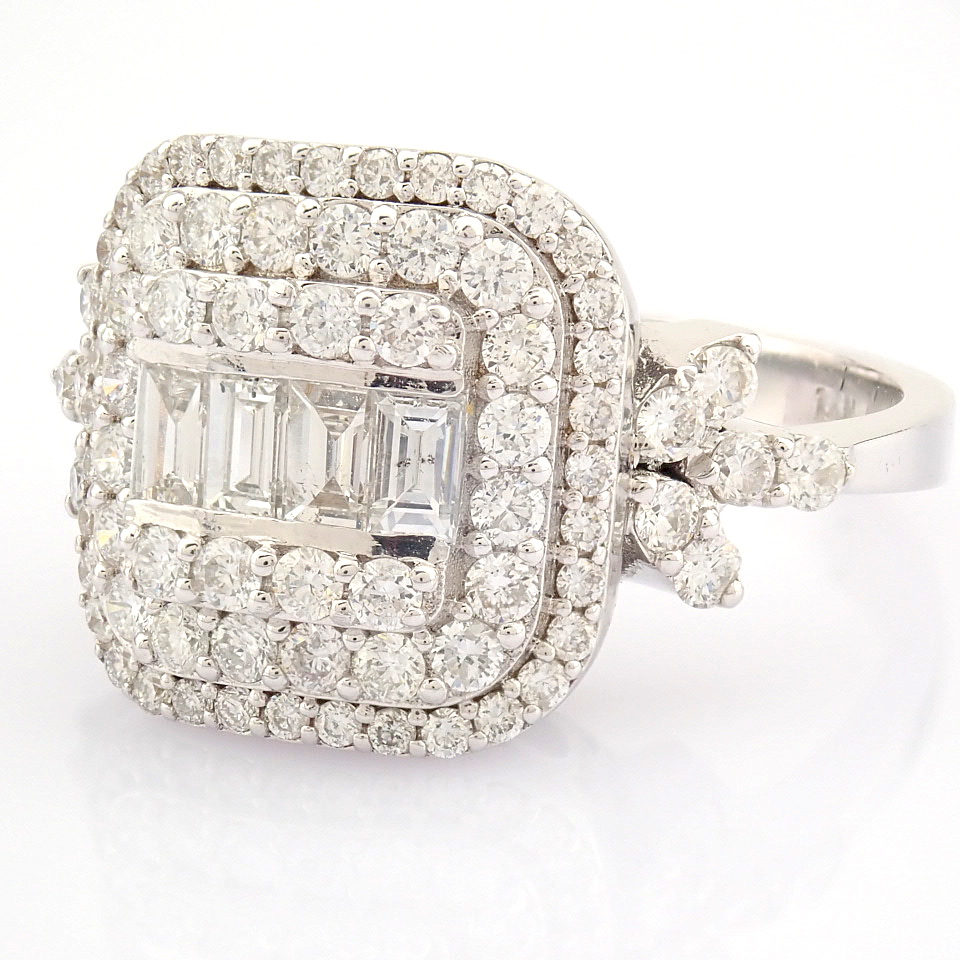 HRD Antwerp Certified 14K White Gold Diamond Ring (Total 1.04 Ct. Stone) 14K White Gold Ring - Image 6 of 12