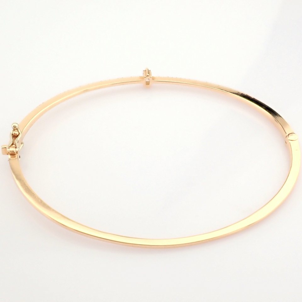 HRD Antwerp Certified 14K Rose/Pink Gold Diamond Bracelet (Total 0.37 Ct. Stone) 14K Rose/Pink - Image 6 of 15