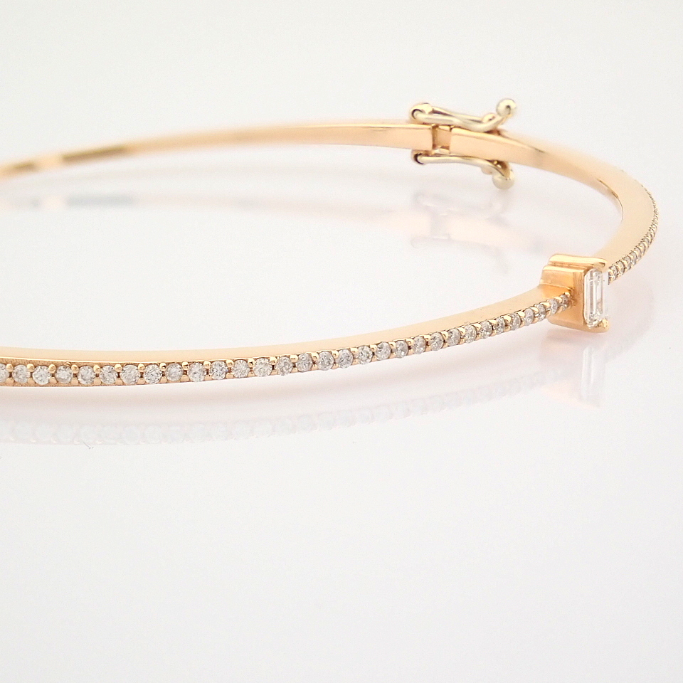 HRD Antwerp Certified 14K Rose/Pink Gold Diamond Bracelet (Total 0.37 Ct. Stone) 14K Rose/Pink - Image 14 of 15