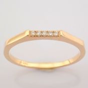 HRD Antwerp Certified 14K Rose/Pink Gold Diamond Ring (Total 0.02 Ct. Stone) 14K Rose/Pink Gold Ring