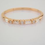 HRD Antwerp Certified 14K Rose/Pink Gold Baguette Diamond & Diamond Ring (Total 0.17 Ct. Ston... 14K